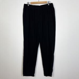 Eileen Fisher Black Elastic Waist 100% Tencel Pants Size Large